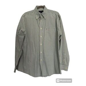 Tommy Hilfiger Mens‎ Long Sleeve Plaid Button Down Shirt Size Medium